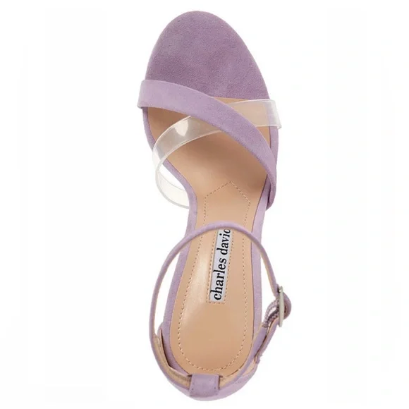 💜 NWB! Charles David Lilac Strappy Heels - Picture 3 of 9